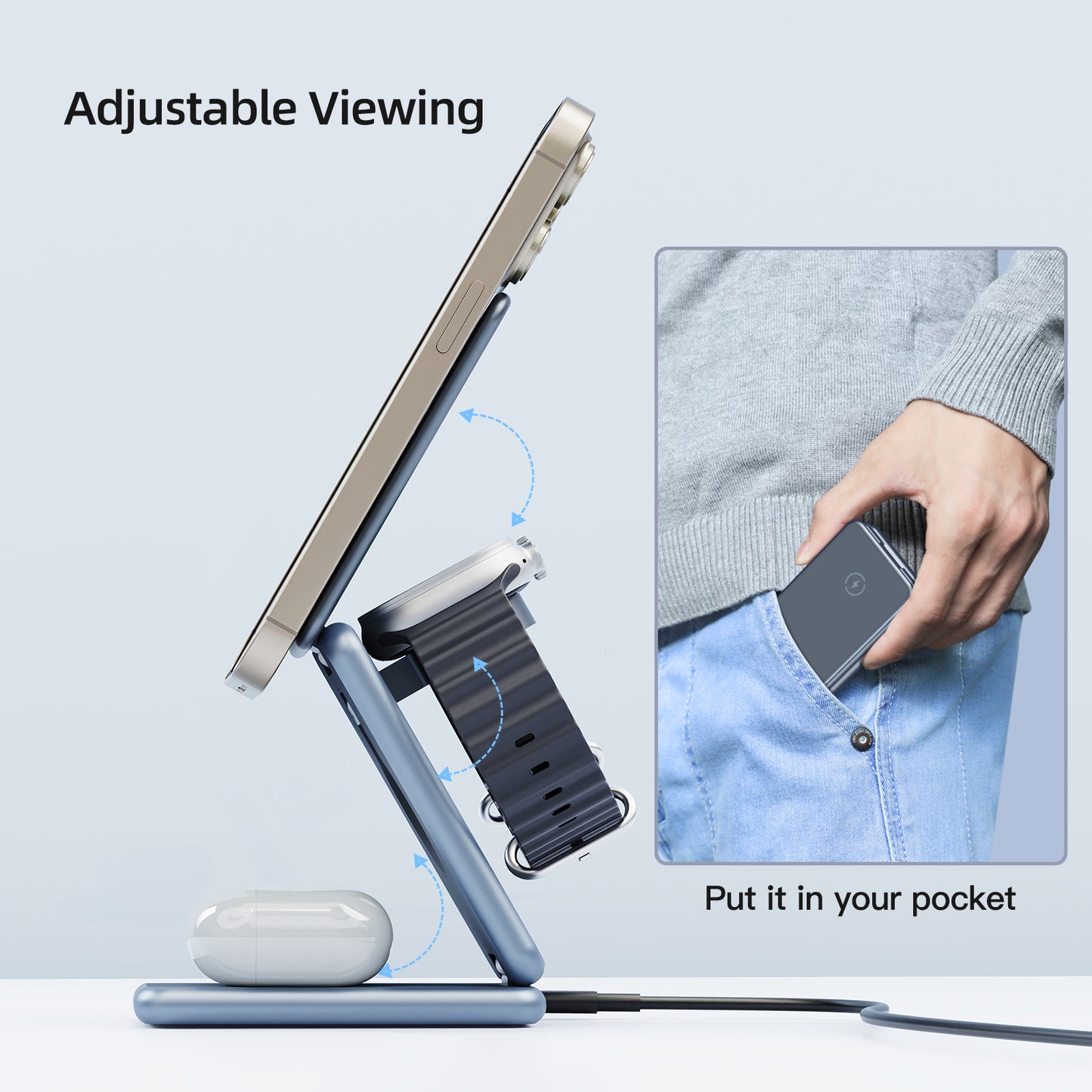 Folding 3-in-1 Charging Station