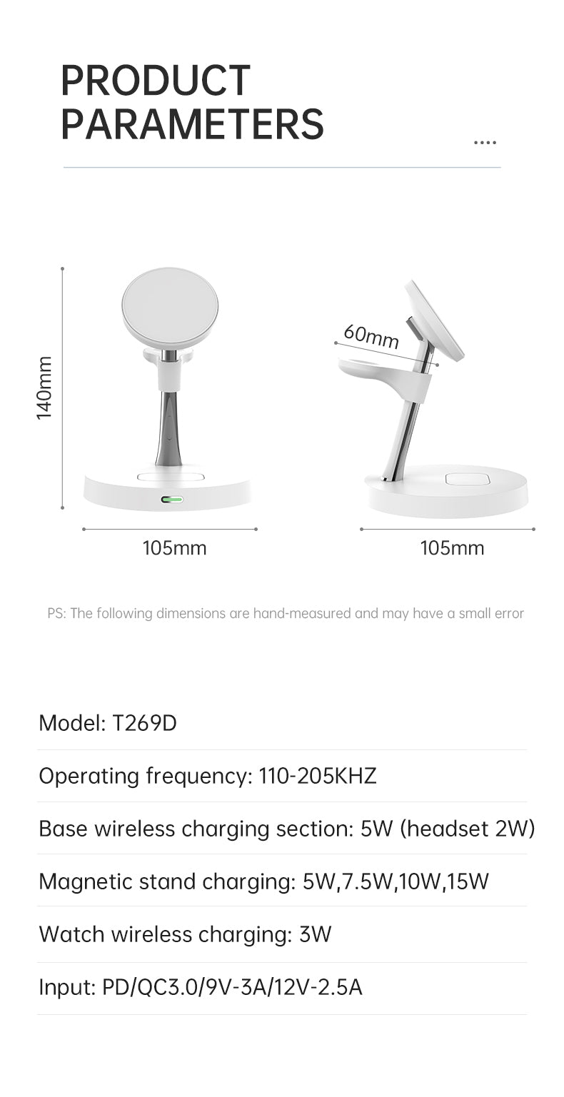 3-IN-1 MULTIFUNCTIONALWIRELESS CHARGER